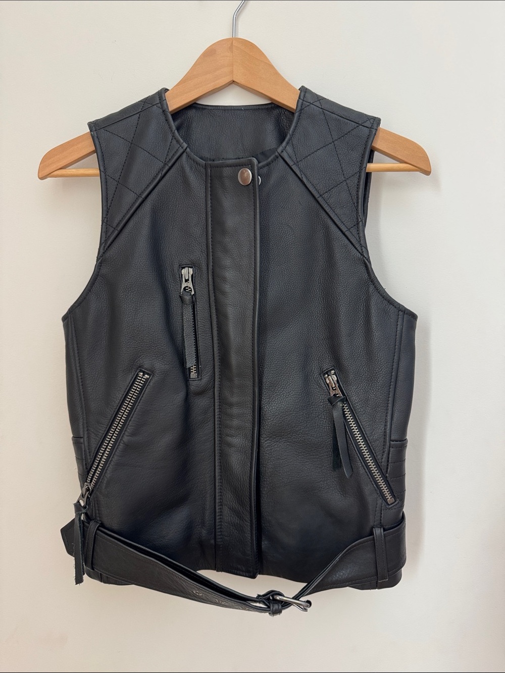 Madewell leather vest, size Small